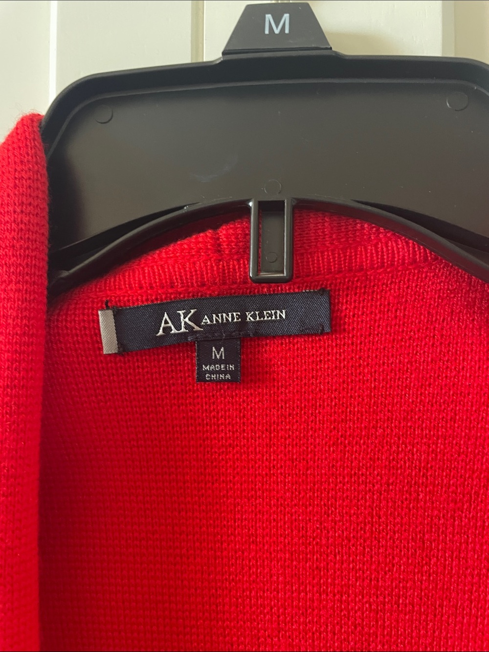Anne Klein Women's Red Tailored Single-Button Blazer w/ Shoulder Pads -Size M - Picture 2 of 7